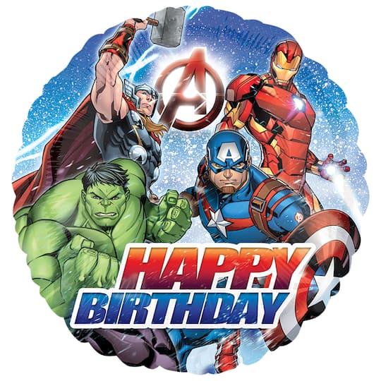 17" Avengers Birthday Foil Balloon